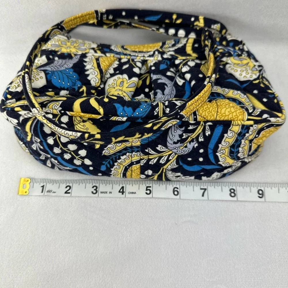 Retired Vera Bradley Blue and Yellow Patterned Shoulder Bag